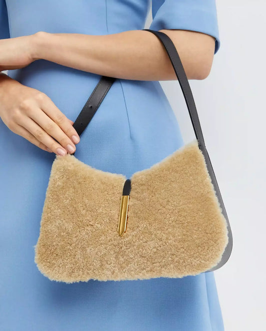 DEMELLIER The Tokyo Shearling Shoulder Bag