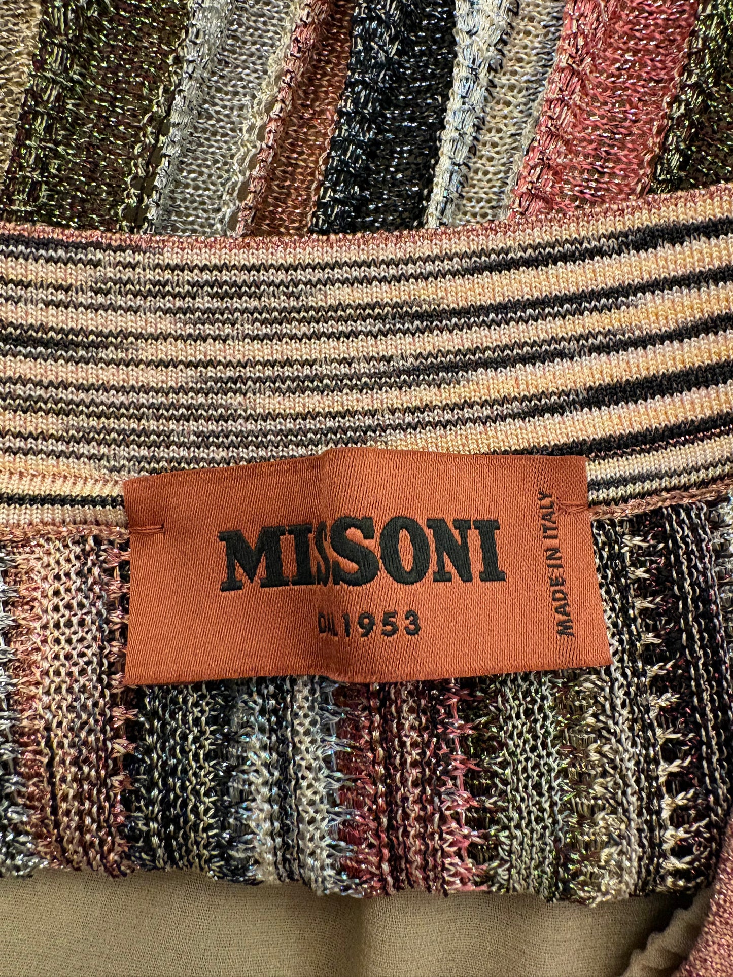 MISSONI Striped Knit Maxi Skirt Size IT 40