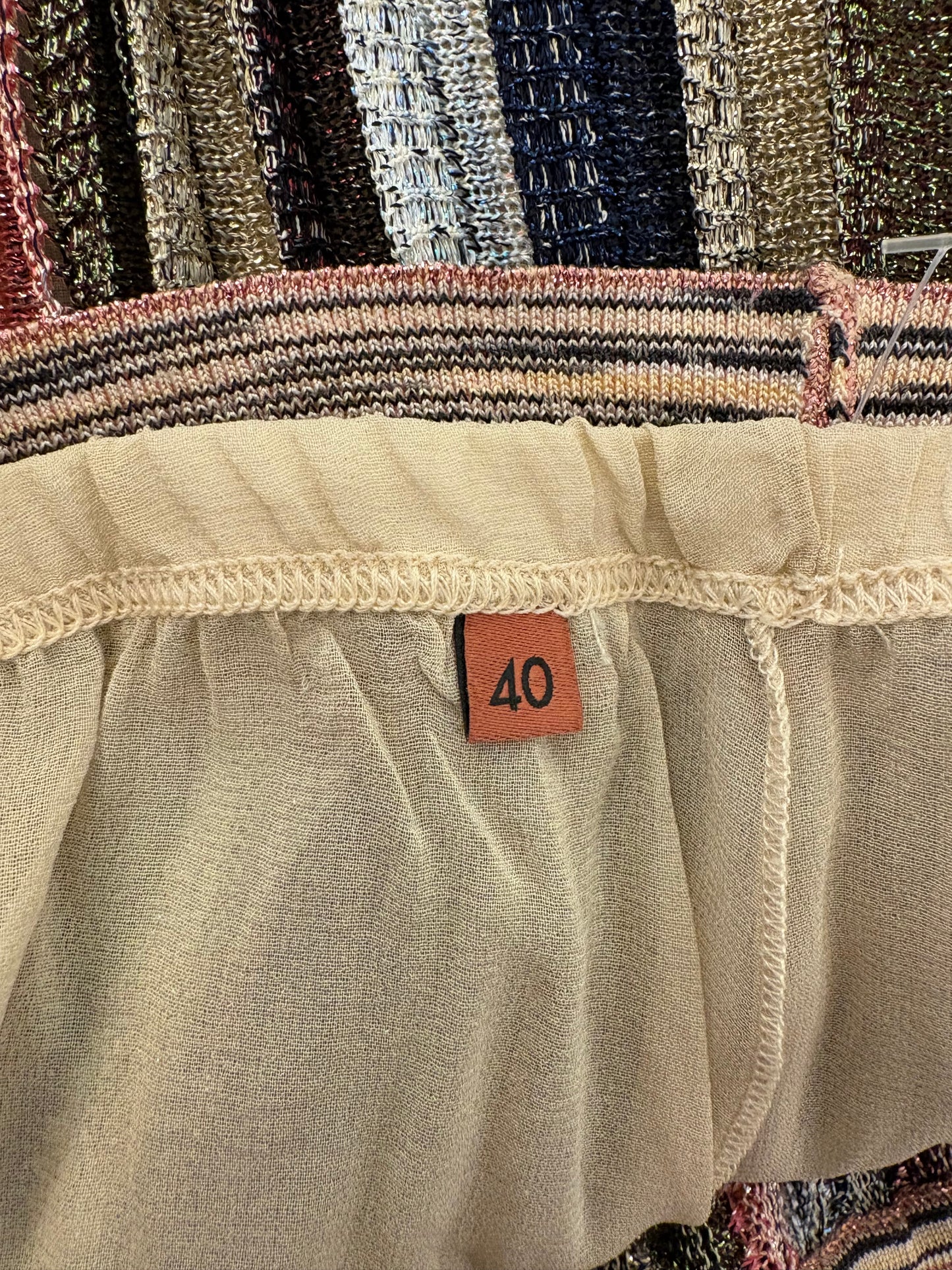 MISSONI Striped Knit Maxi Skirt Size IT 40