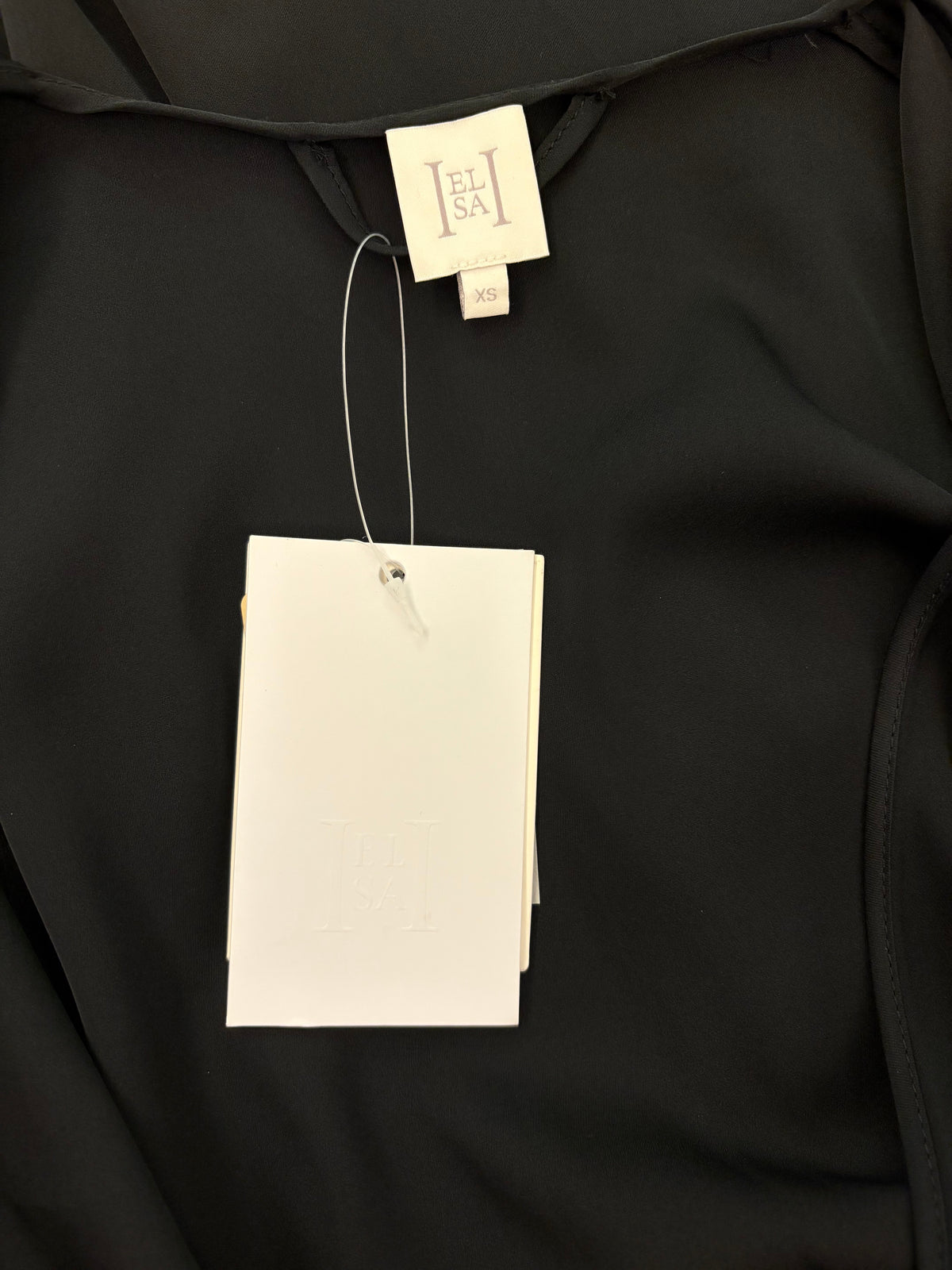 HELSA (NWT) Serafina Silk Maxi Dress - Black Size XS