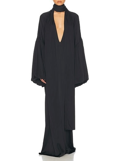 HELSA (NWT) Serafina Silk Maxi Dress - Black Size XS