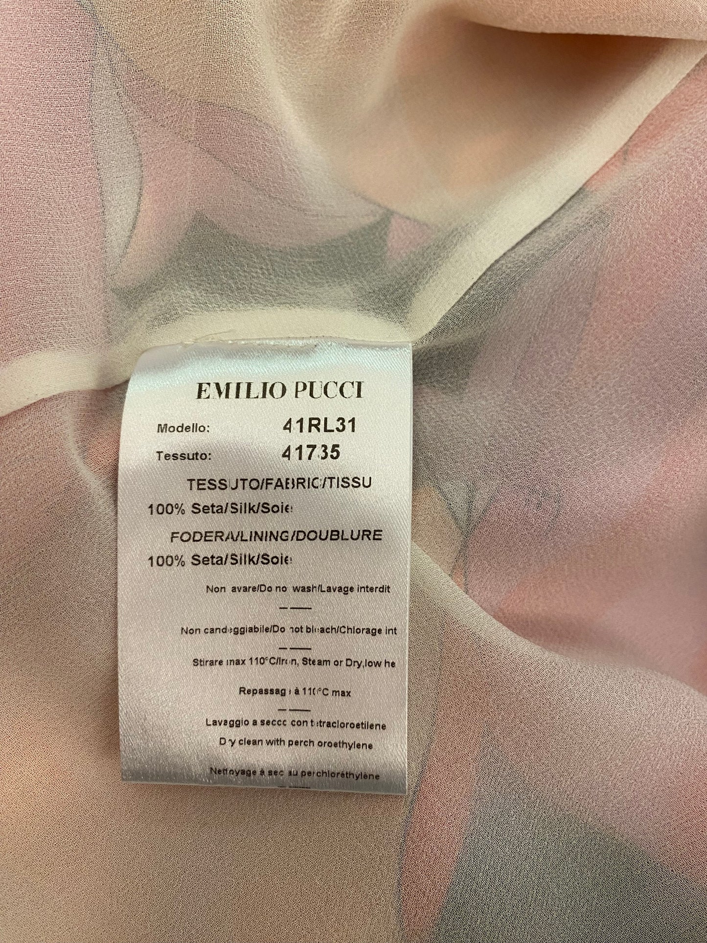 EMILIO PUCCI Multicolor Silk Dress Size 40