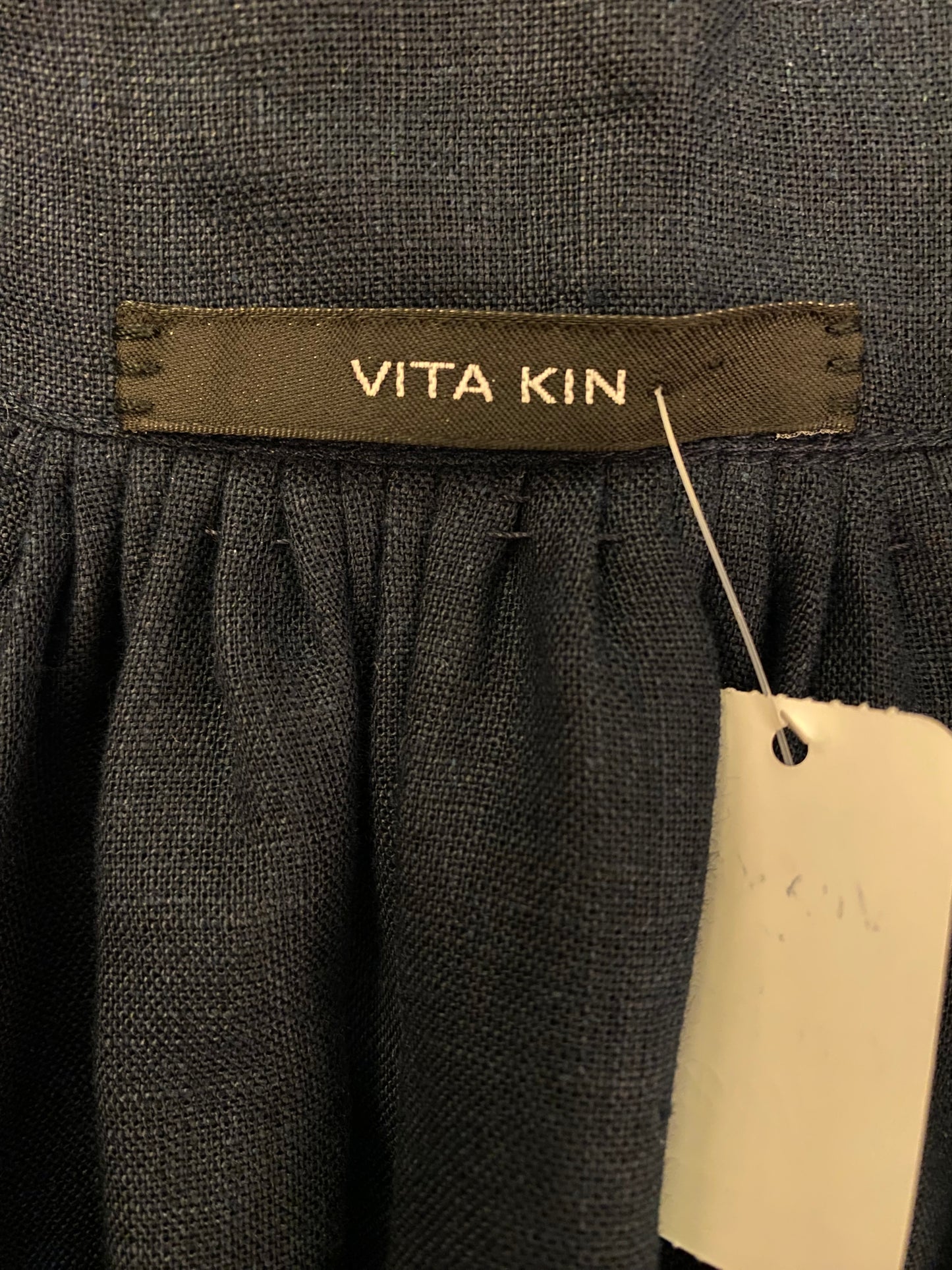 VITA KIN Embroidered Linen Dress Size XS
