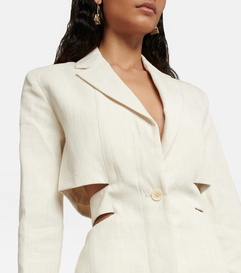 JACQUEMUS La Robe Bari Linen-blend Dress Size Eu 36
