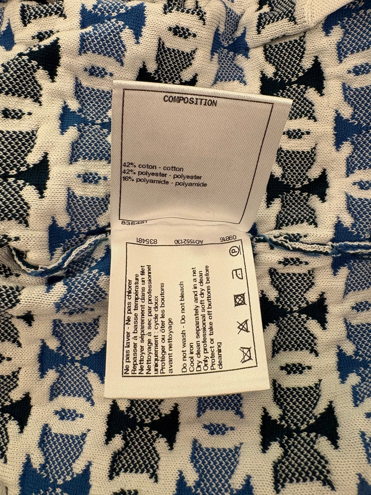 CHANEL (NWT) 2019 Sprin/Summer All-Over CC Pattern Cardigan Size IT 42