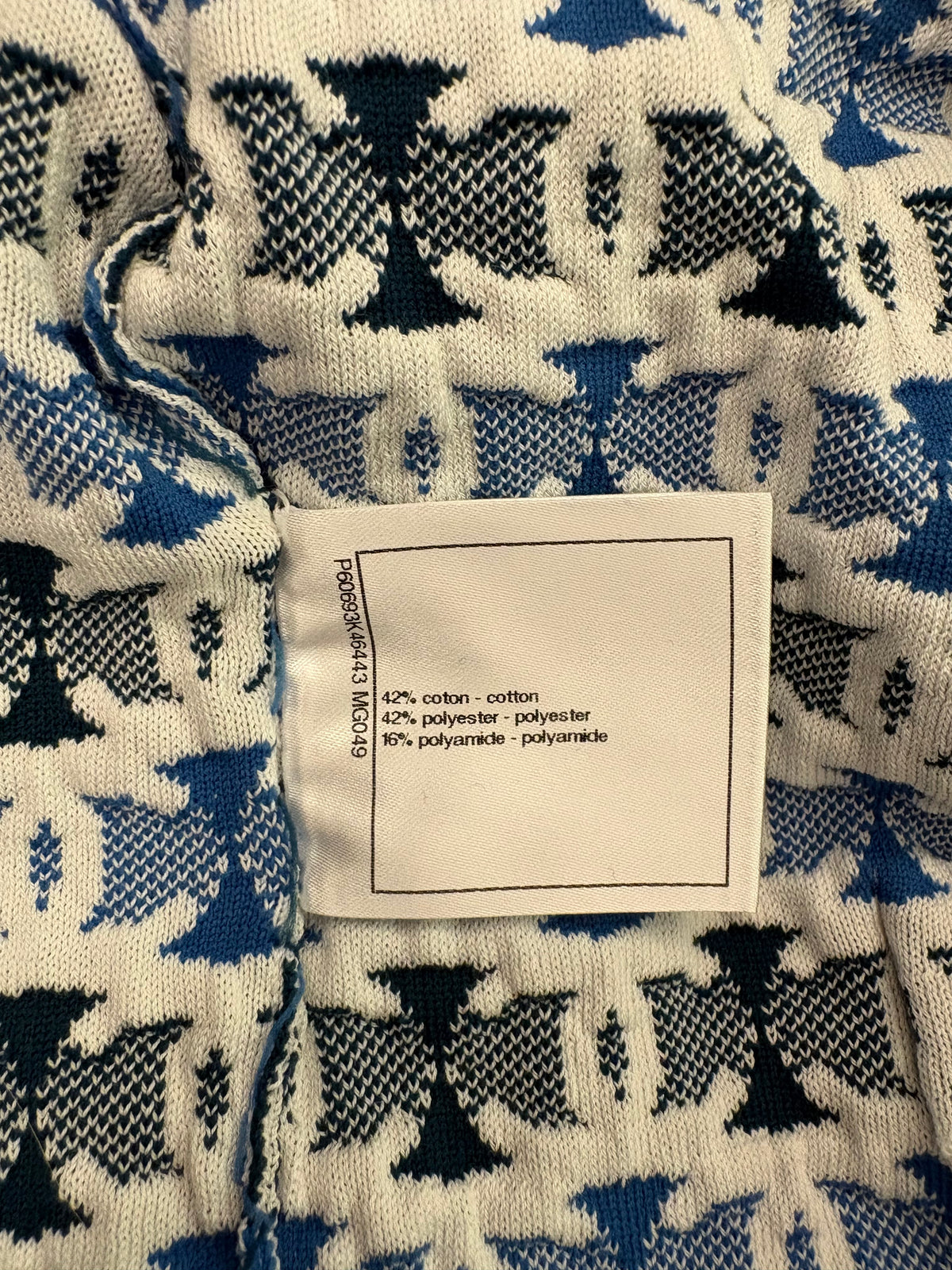 CHANEL (NWT) 2019 Sprin/Summer All-Over CC Pattern Cardigan Size IT 42
