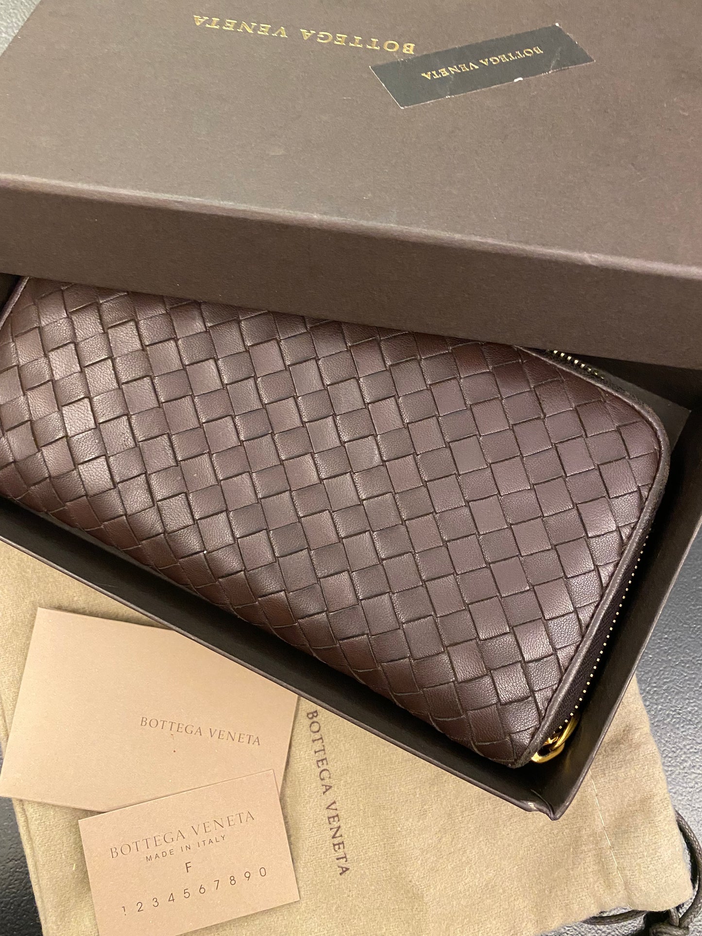 BOTTEGA VENETA Intrecciato Zip-around Leather Wallet