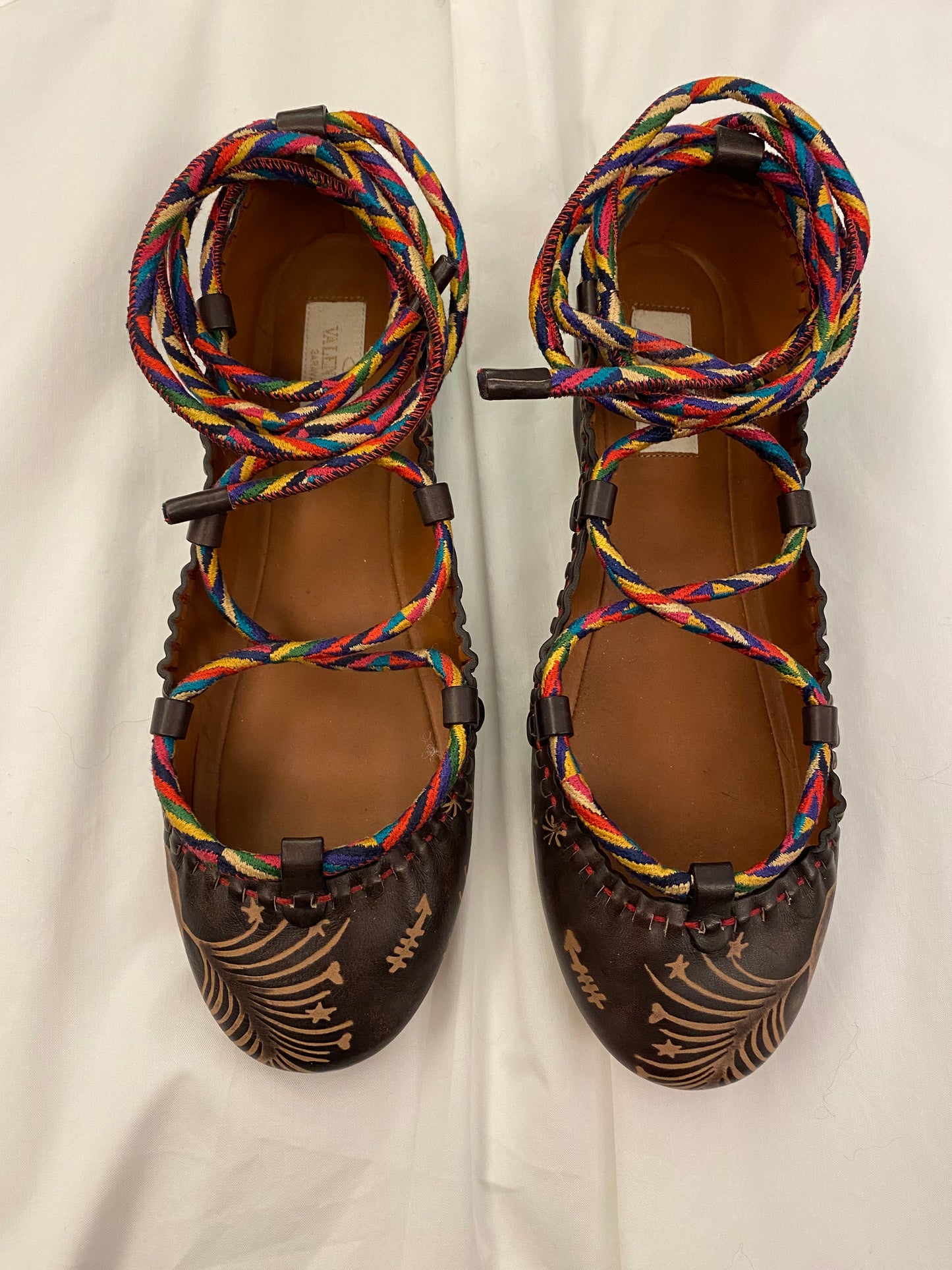 VALENTINO GARAVANI Santeria Lace-Up Ballerina Flats EU 39 - New
