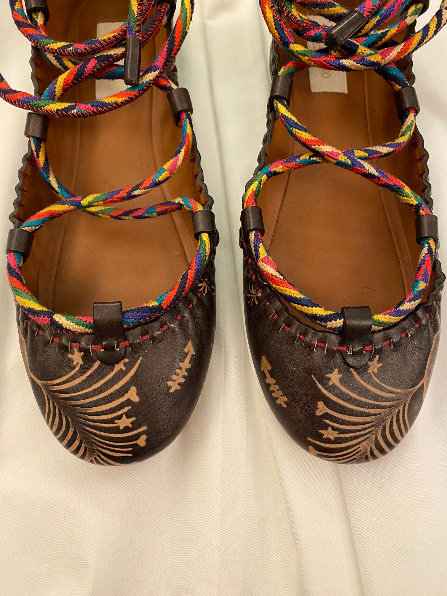VALENTINO GARAVANI Santeria Lace-Up Ballerina Flats EU 39 - New