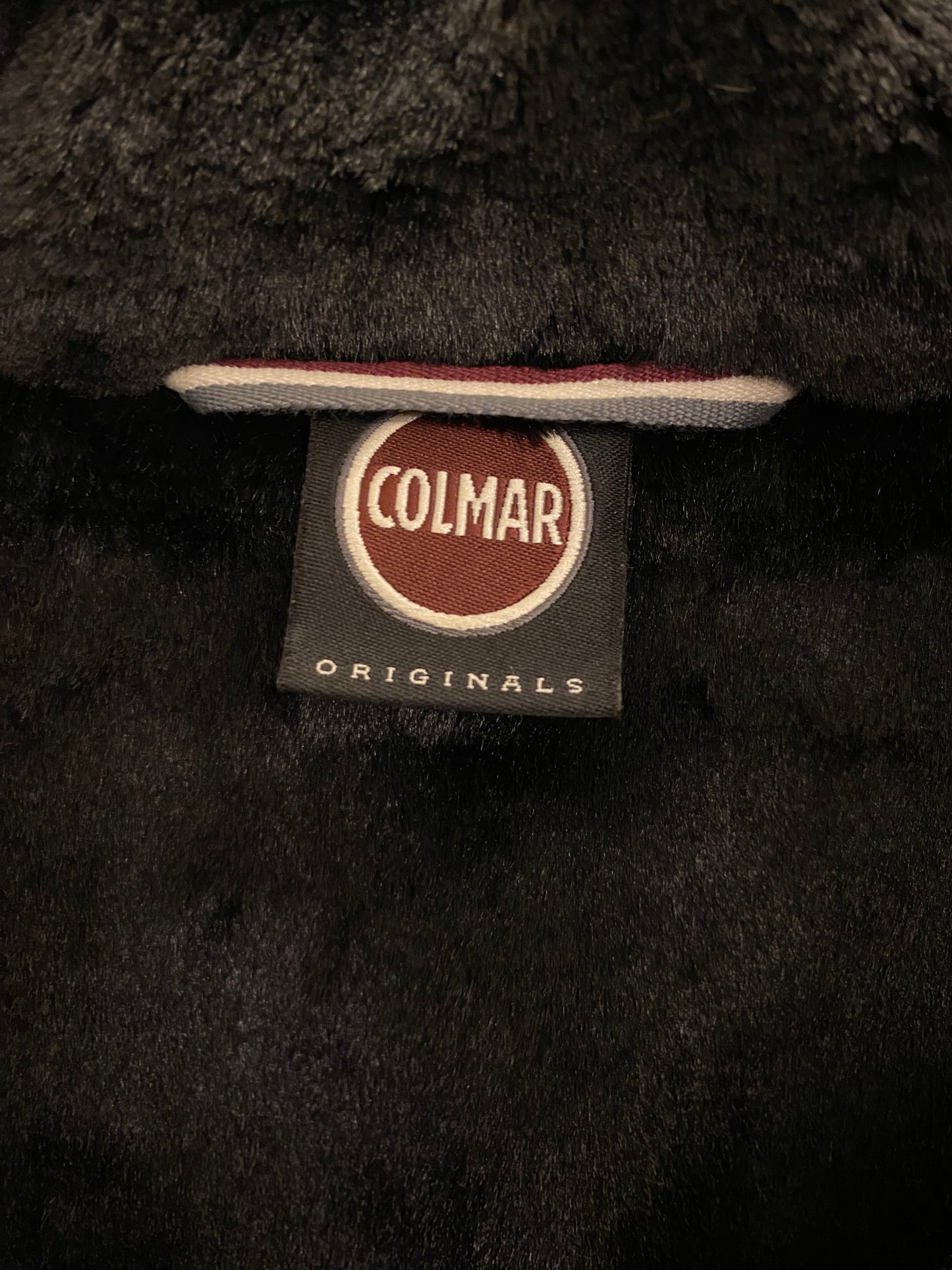 COLMAR Black Faux Fur Lining Down Jacket Size 40