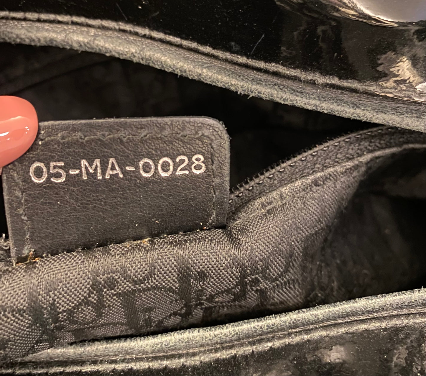 CHRISTIAN DIOR Lady Dior Patent Leather Handbag