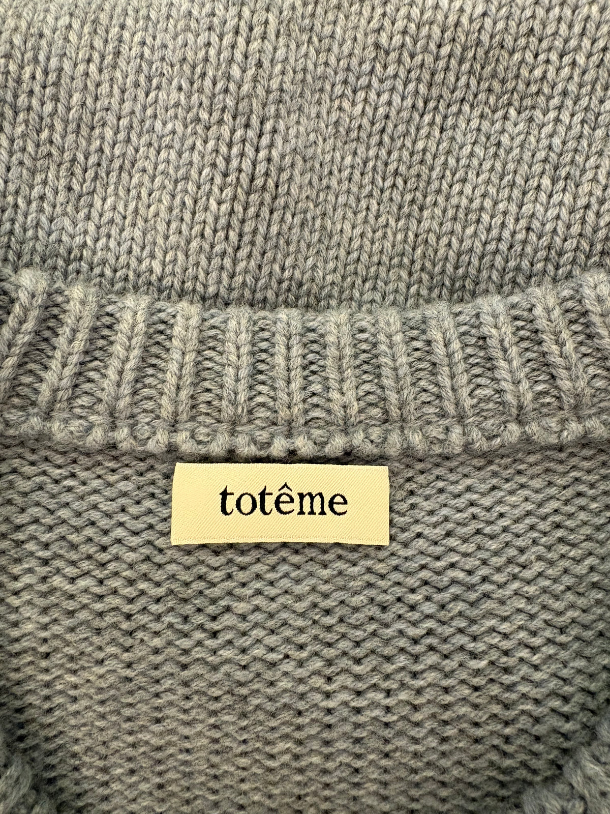 TOTÊME Montese Round Neck Knit Sweater Blue Size M