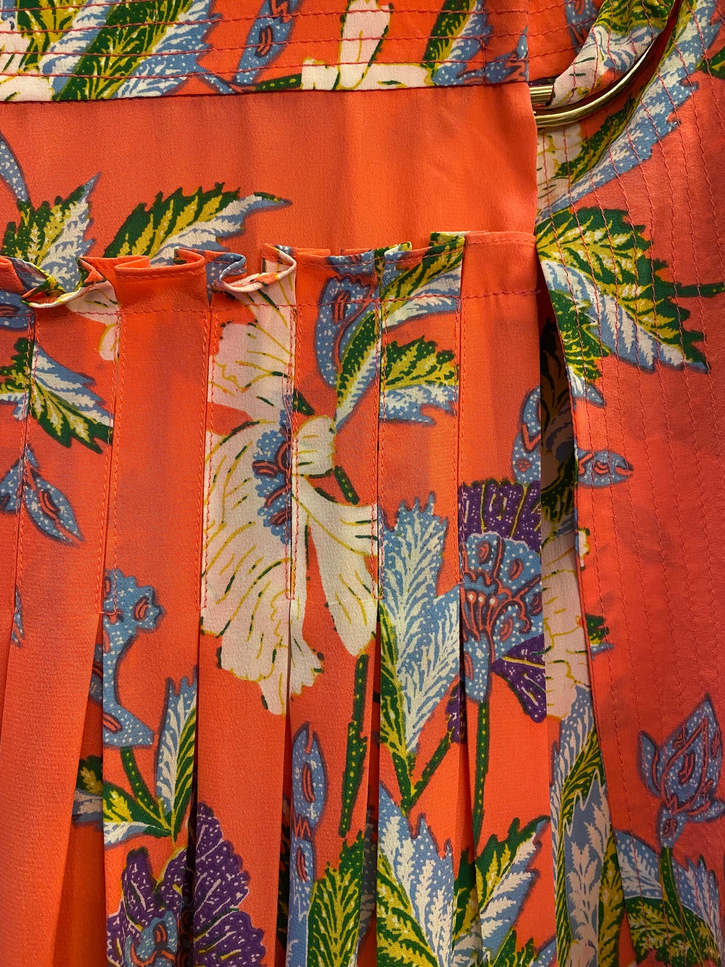 DIANE VON FURSTENBERG Maxi Floral Print Silk Wrap Skirt Size 8