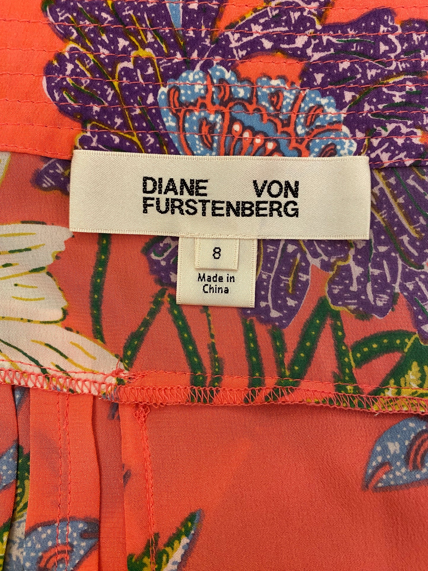 DIANE VON FURSTENBERG Maxi Floral Print Silk Wrap Skirt Size 8