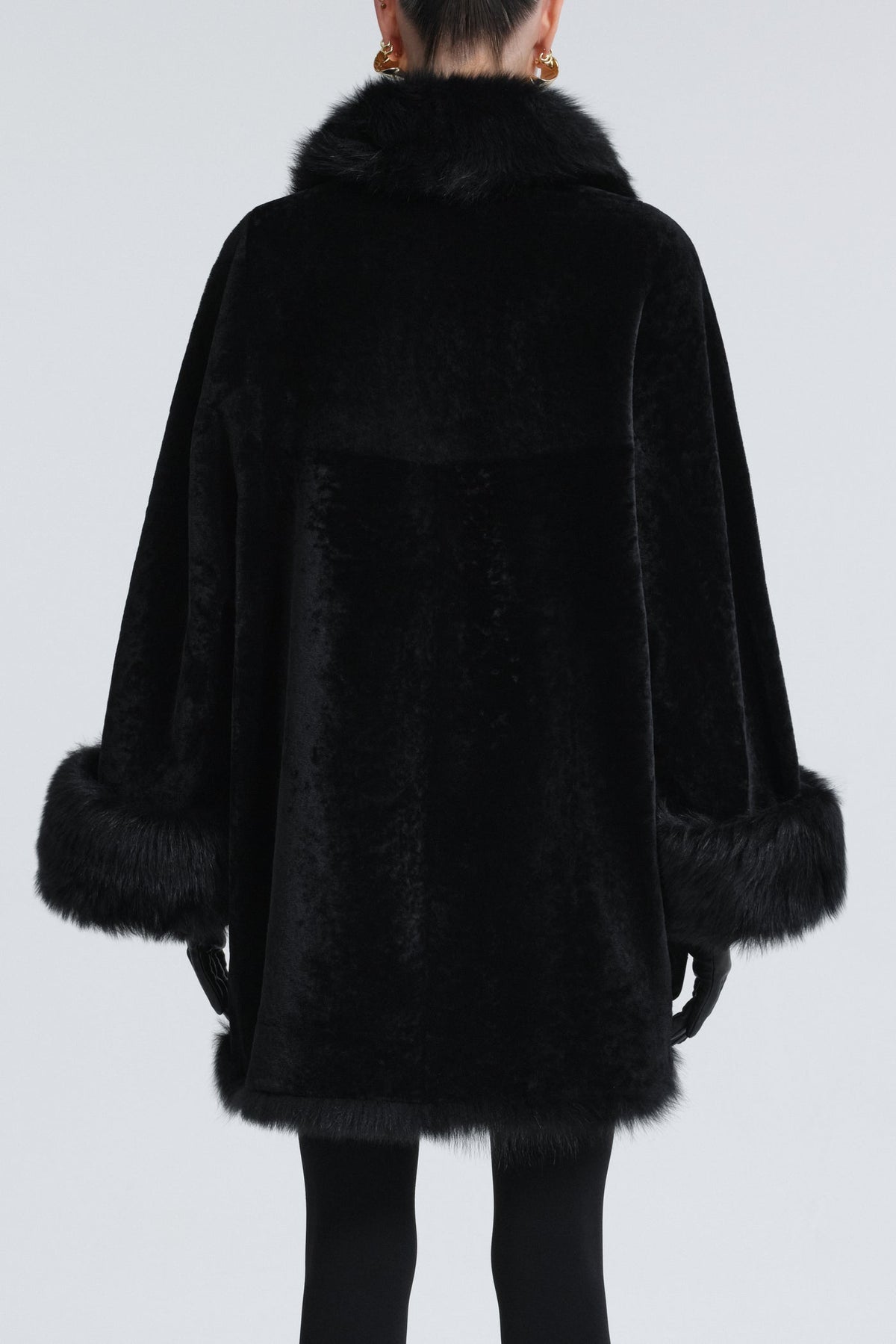 NOUR HAMMOUR ”Sima” Midi Lambskin Shearling Coat Size S