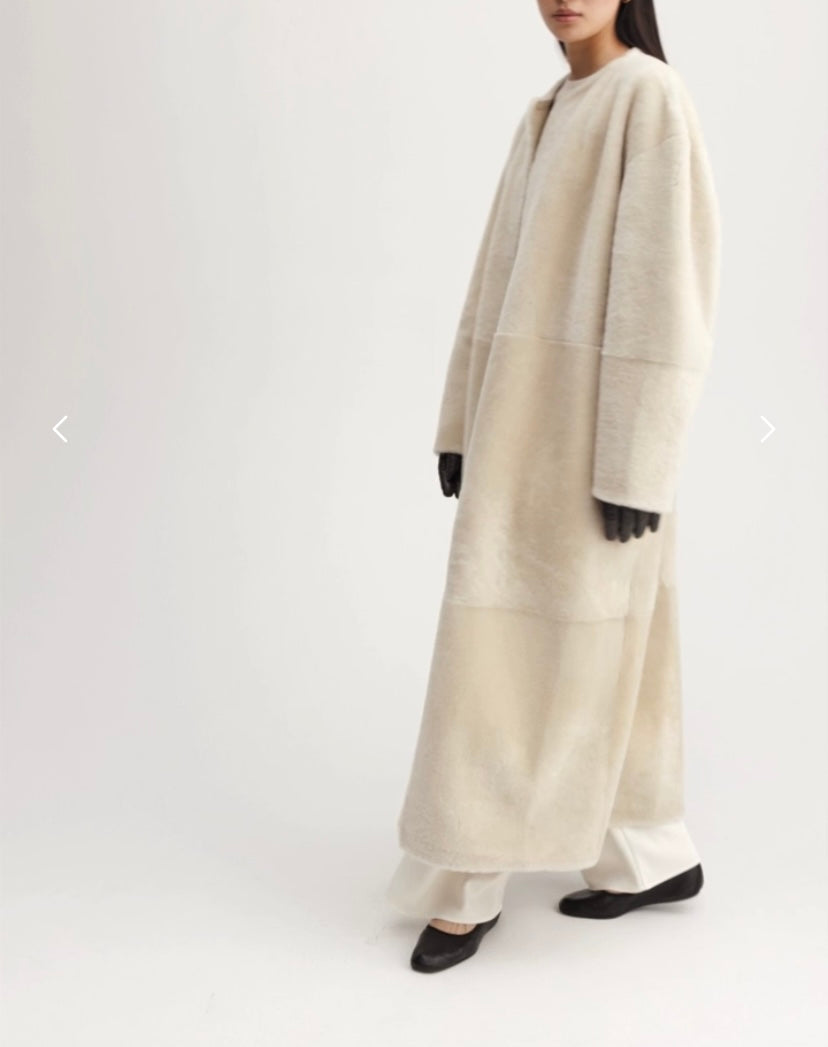 ALMADA LABEL Shea Shearling Coat Size 36