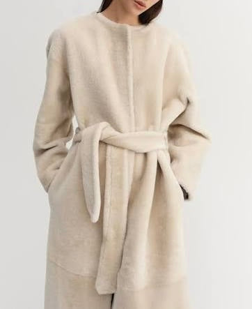 ALMADA LABEL Shea Shearling Coat Size 36