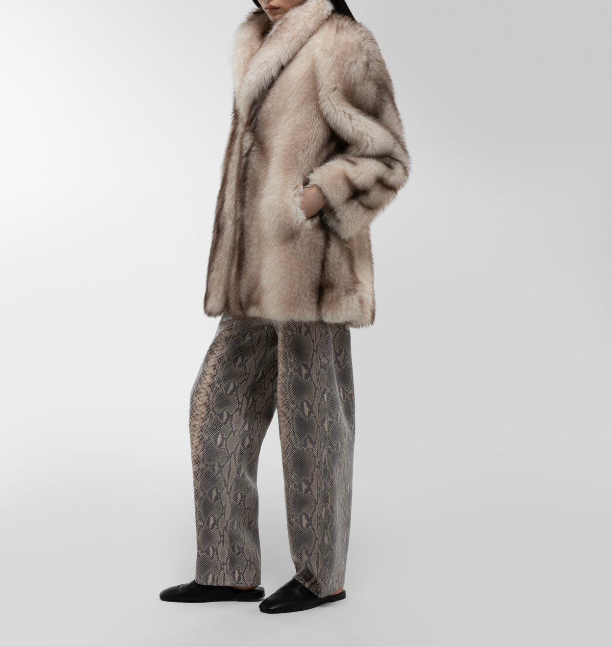 DUCIE London „Emilia” Faux Fur Jacket Size XS