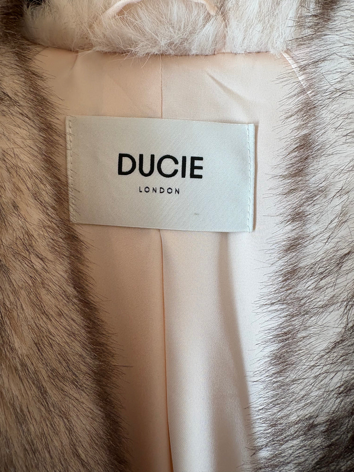 DUCIE London „Emilia” Faux Fur Jacket Size XS