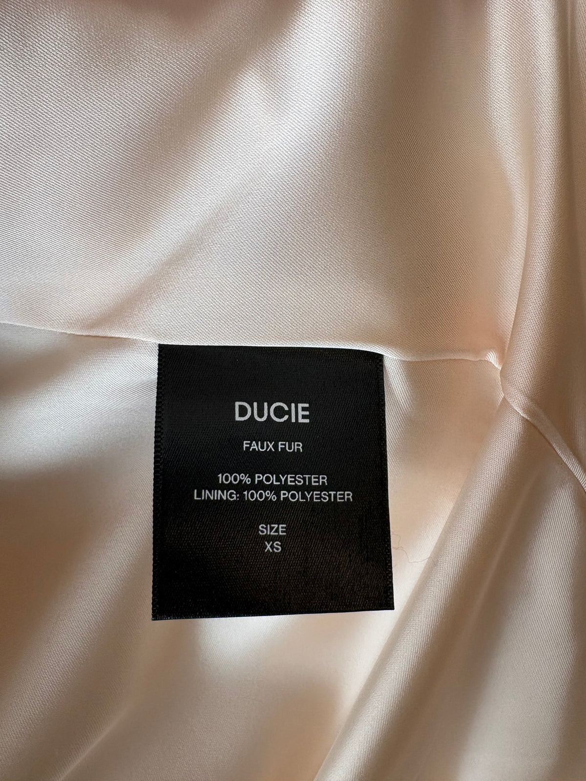 DUCIE London „Emilia” Faux Fur Jacket Size XS