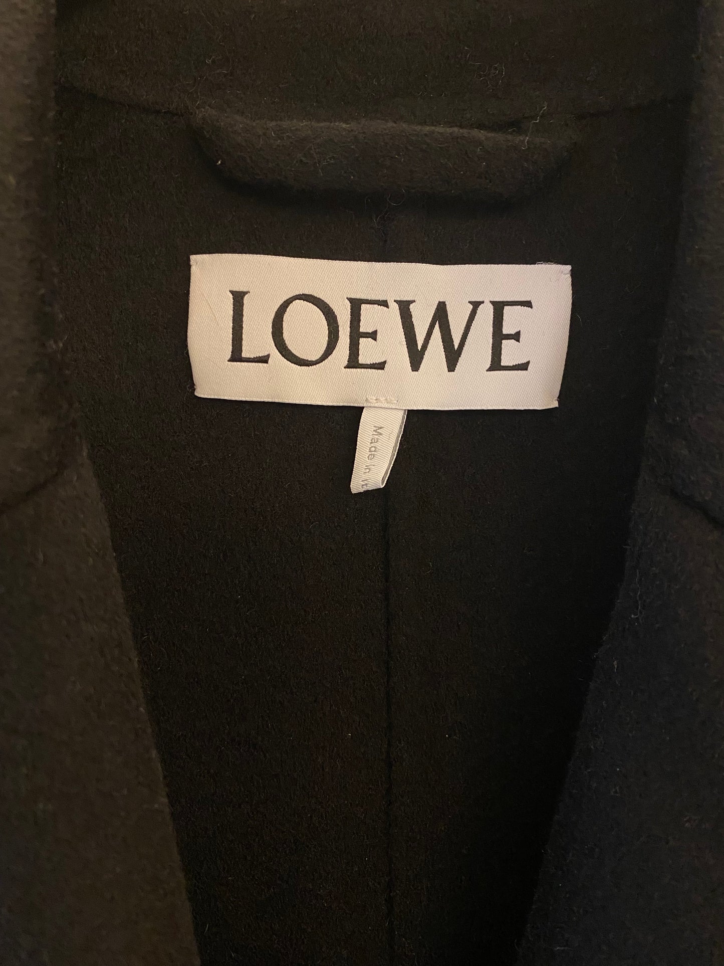 LOEWE Wool and Cashmere Coat Size 34