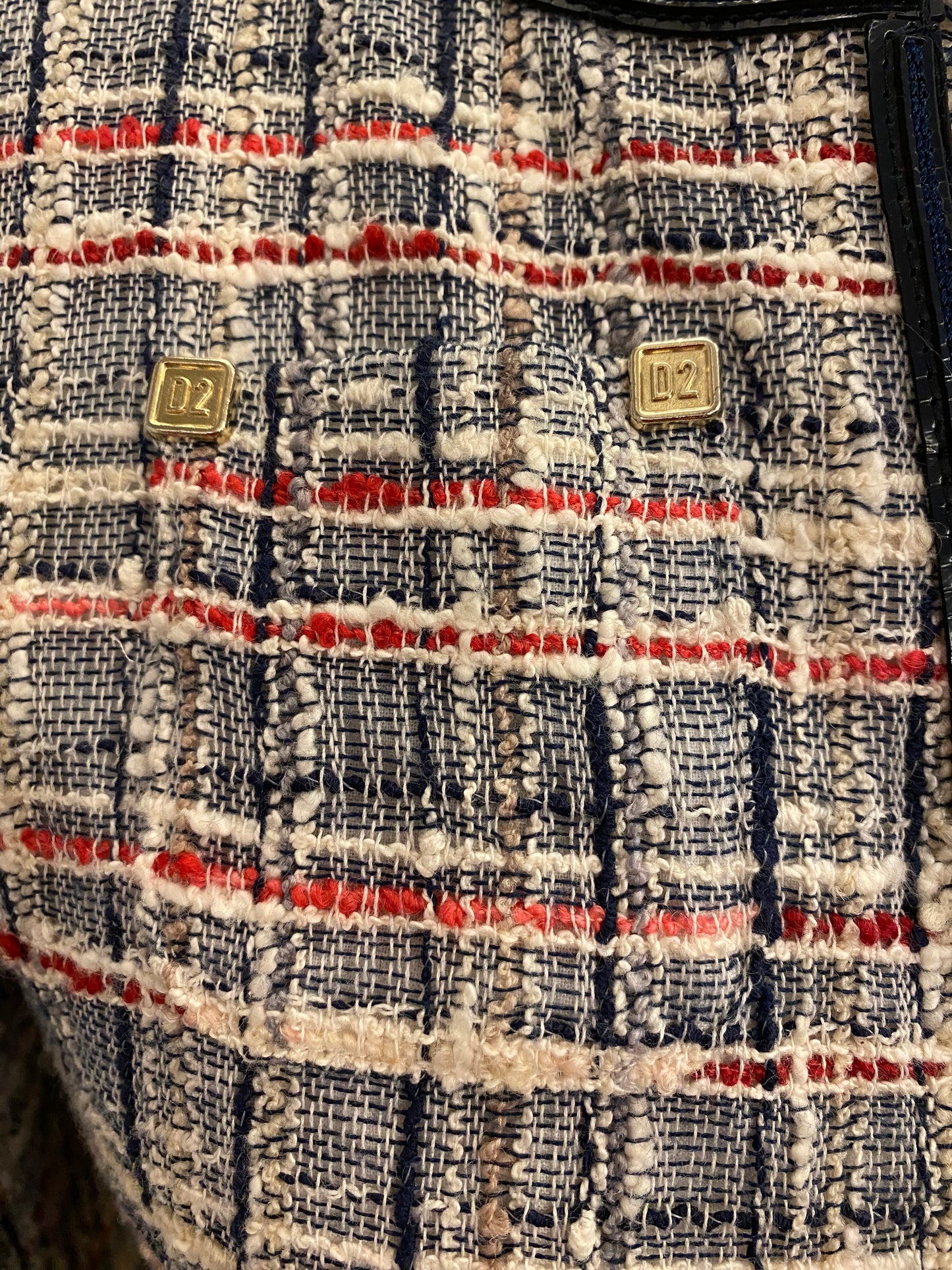 DSQUARED2 Cotton - blend Tweed Jacket Size It 42 Eu 36