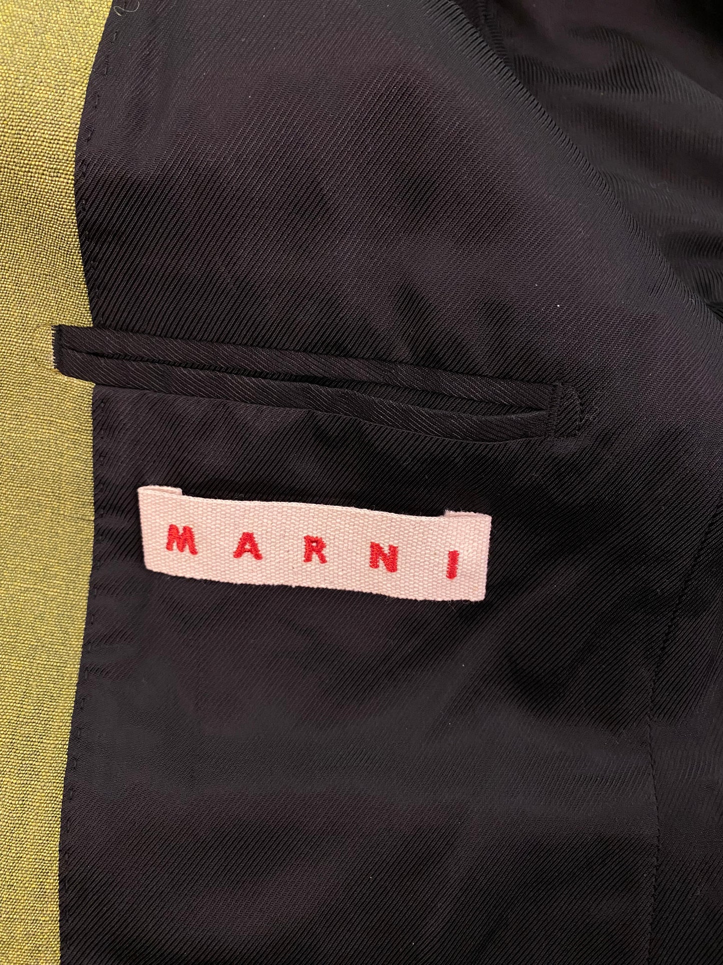 MARNI Blazer in Viscose & Silk - Kiwi Green Size IT 40