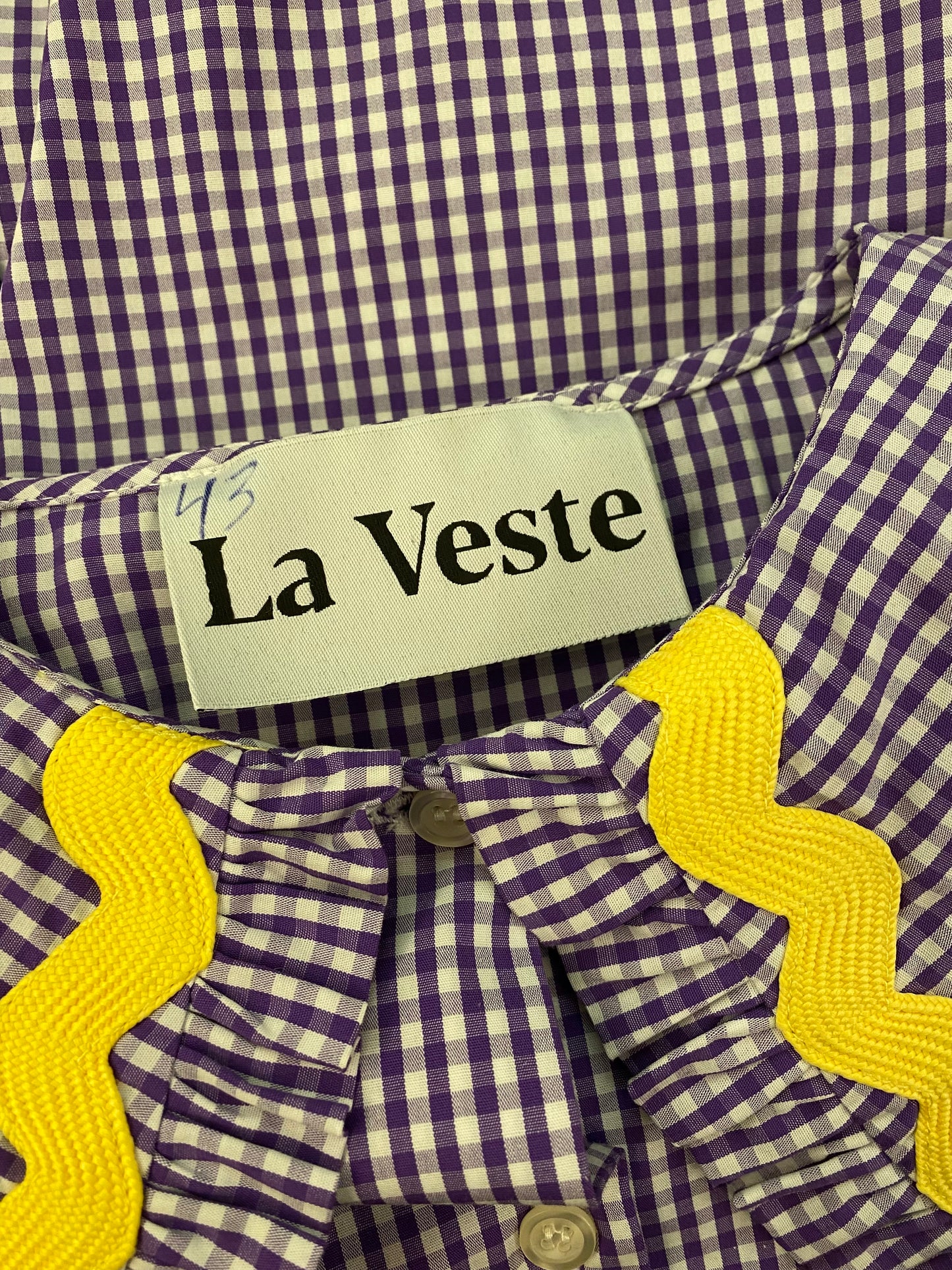 LA VESTE School Shirt Purple Size M
