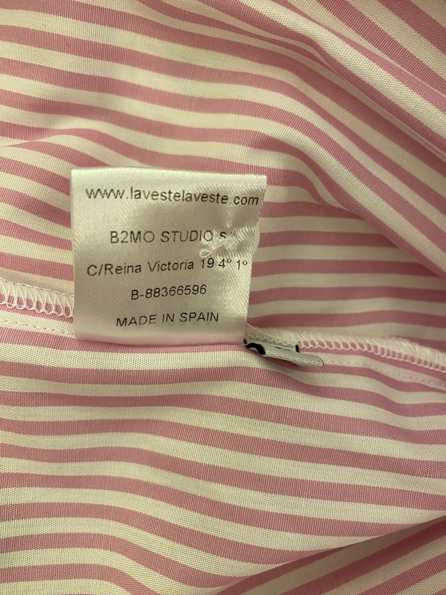 LA VESTE Cotton Pink Shirt Size M