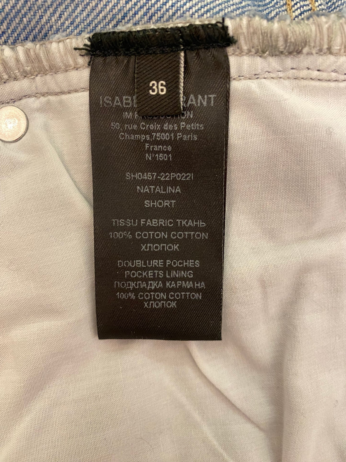 ISABEL MARANT Denim Wide-Leg Shorts Size 36