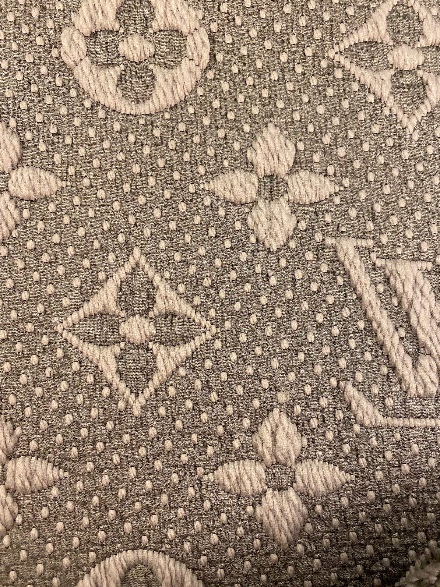 LOUIS VUITTON Monogram Wool Grey Scarf