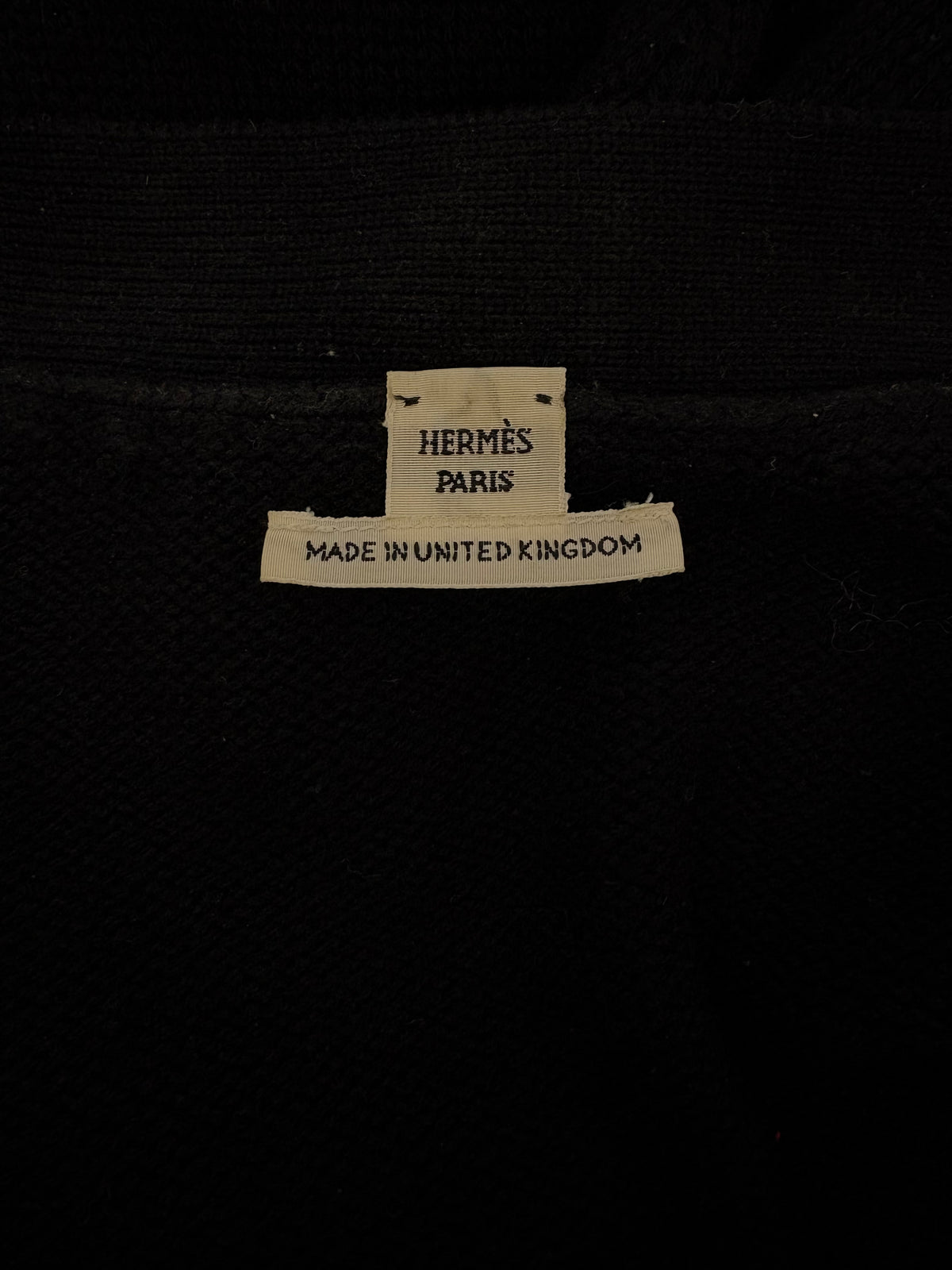 HERMÈS Long Cashmere Cardigan with Charm Details Size FR 36