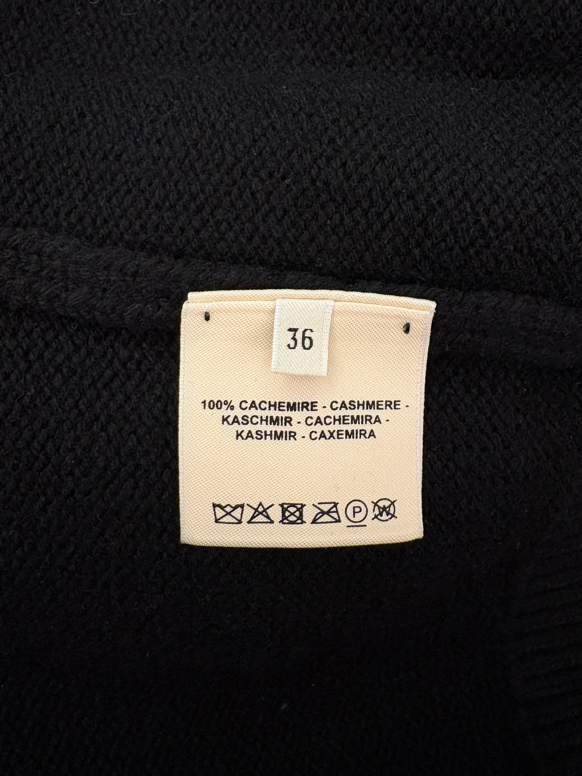 HERMÈS Long Cashmere Cardigan with Charm Details Size FR 36