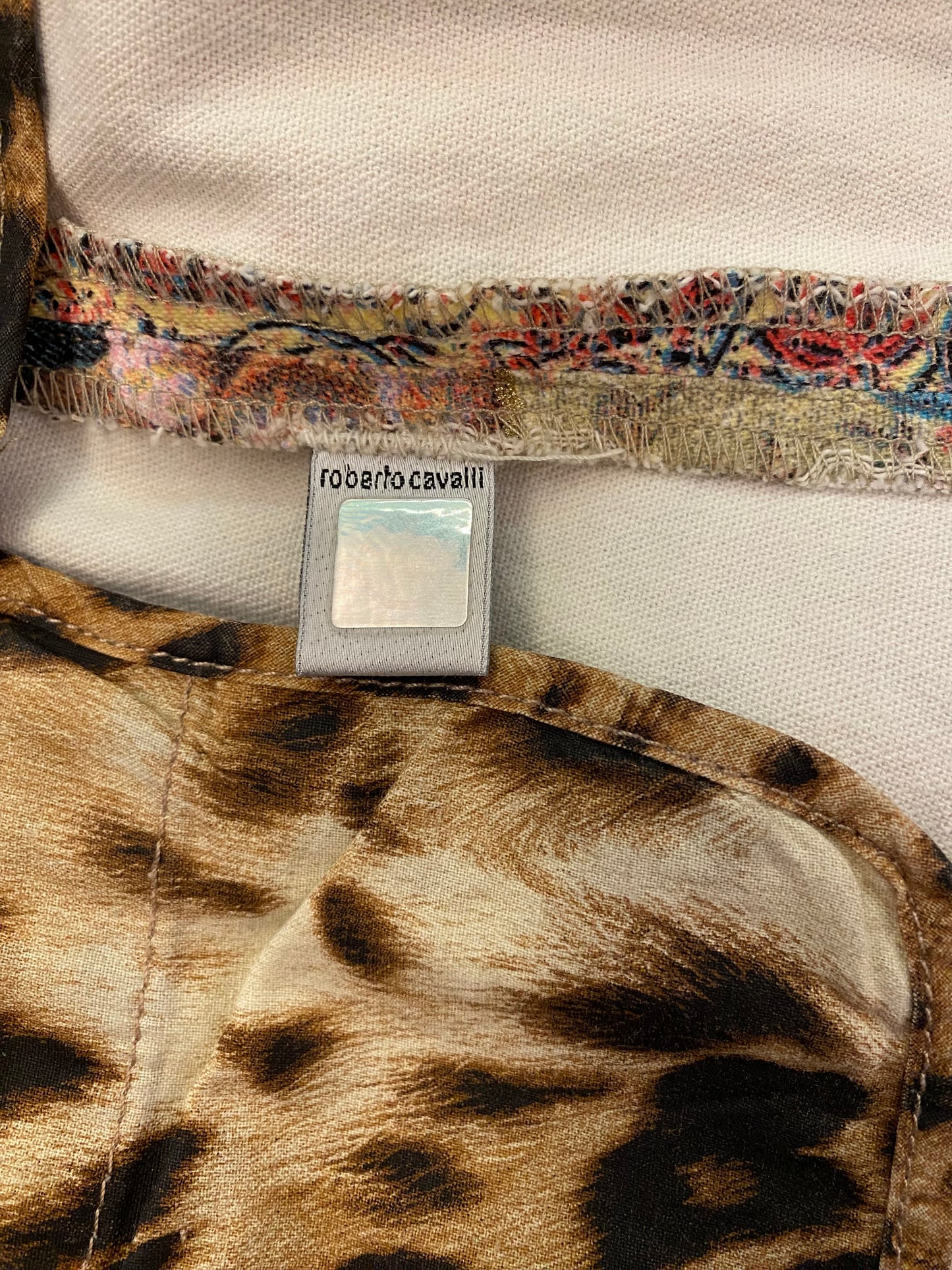 ROBERTO CAVALLI Patchwork Cotton Skirt Size M