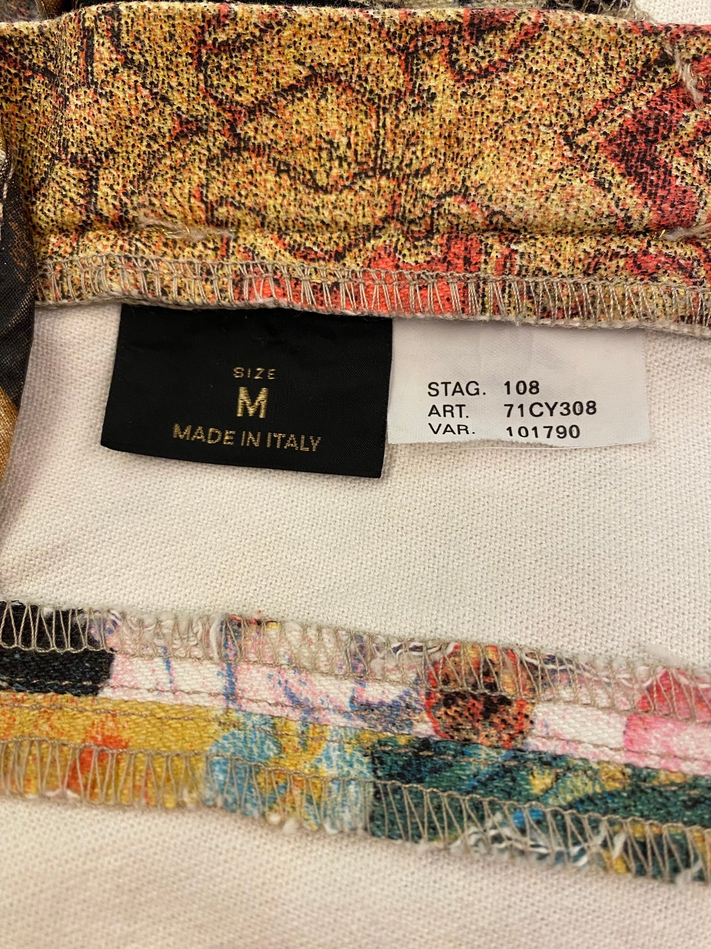 ROBERTO CAVALLI Patchwork Cotton Skirt Size M