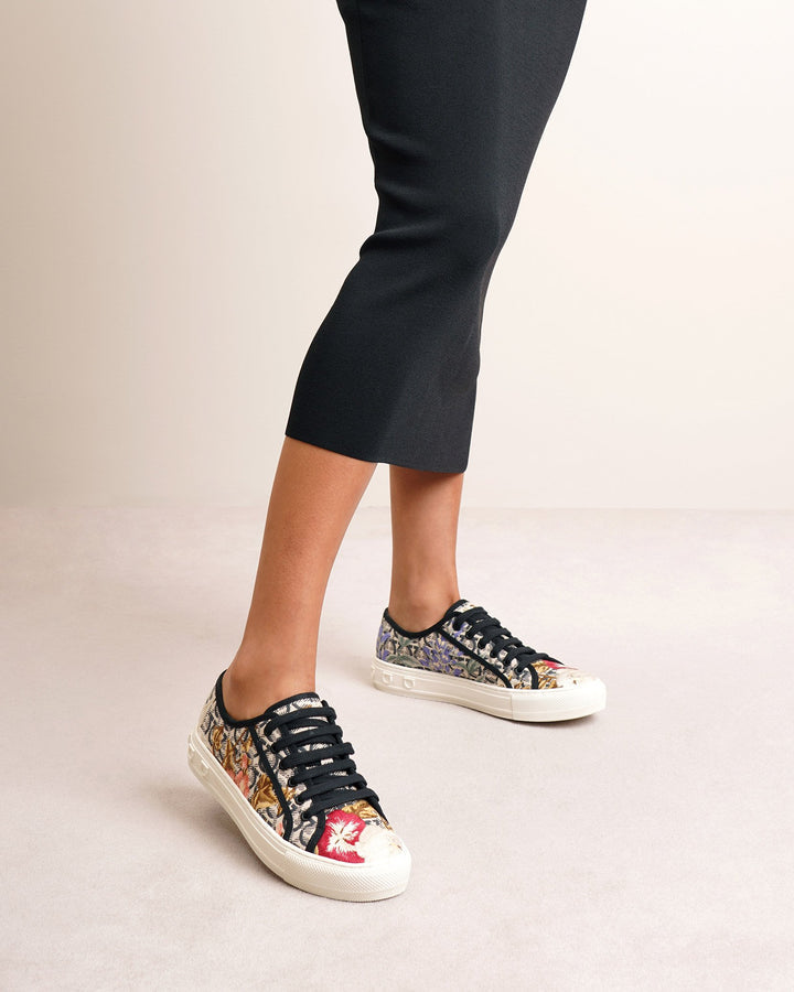 SALVATORE FERRAGAMO Multicolor Embroidered Sneakers Size 8,5/39