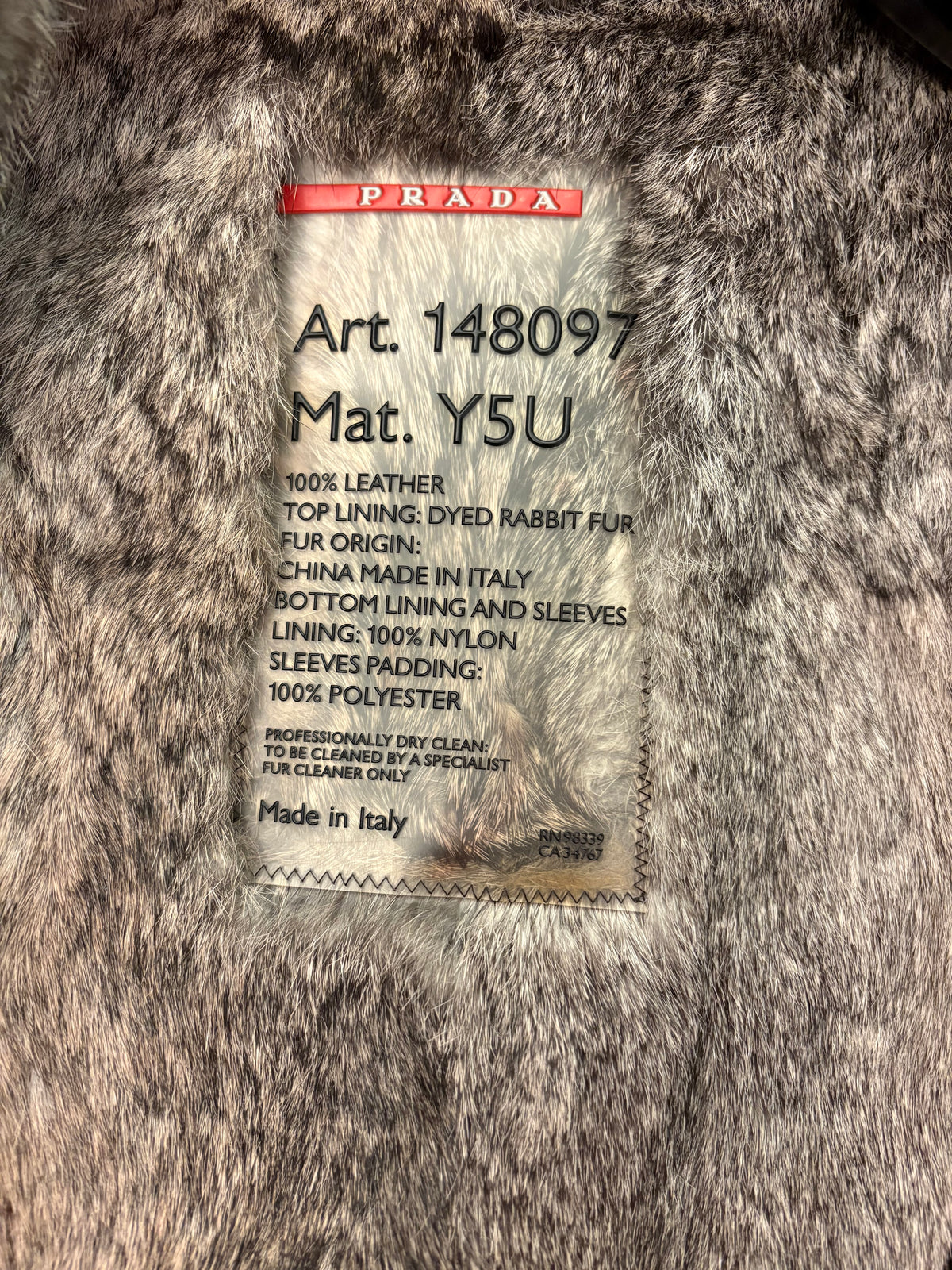 PRADA Vintage Fur Lined Suede Jacket Size IT 38 (XS)
