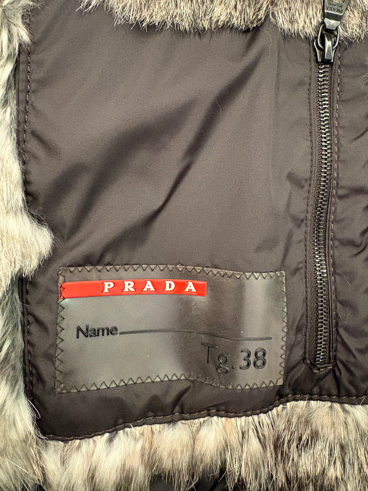 PRADA Vintage Fur Lined Suede Jacket Size IT 38 (XS)