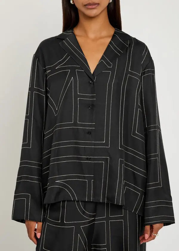 TOTÊME Logo-Embroidered Silk Set Size S