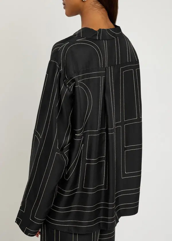 TOTÊME Logo-Embroidered Silk Set Size S