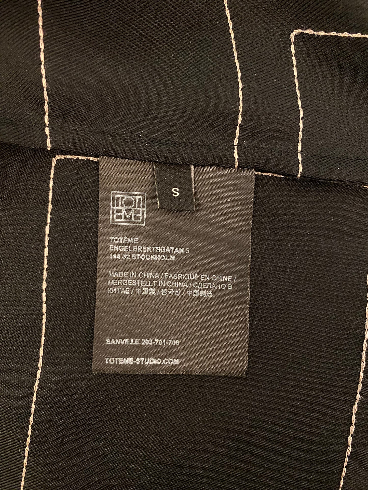 TOTÊME Logo-Embroidered Silk Set Size S