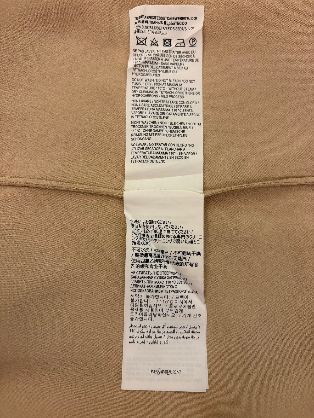 SAINT LAURENT Silk Satin Slip Dress Size FR 38