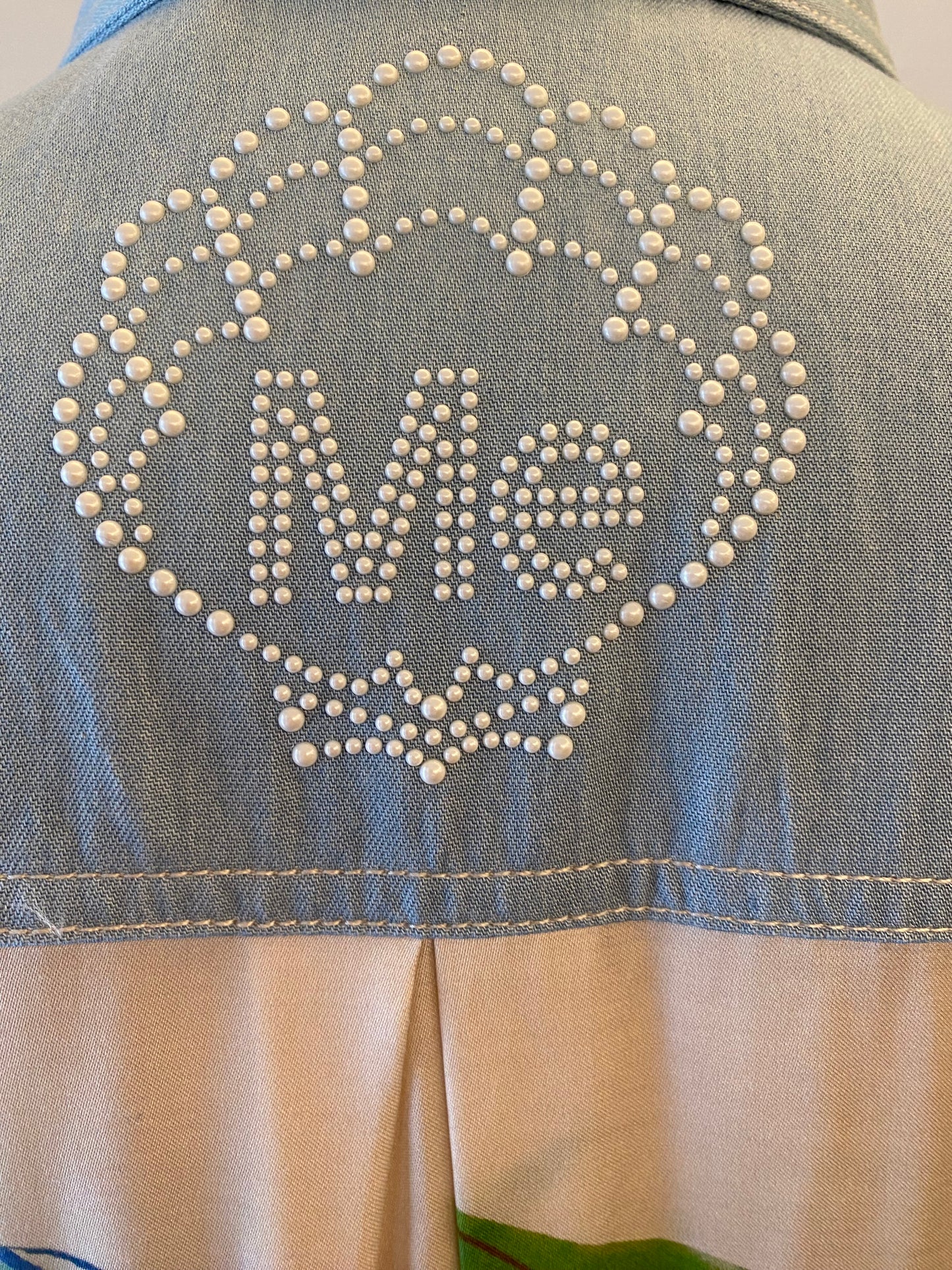 ME369 Elena Magic Combined Denim Dress Size XS