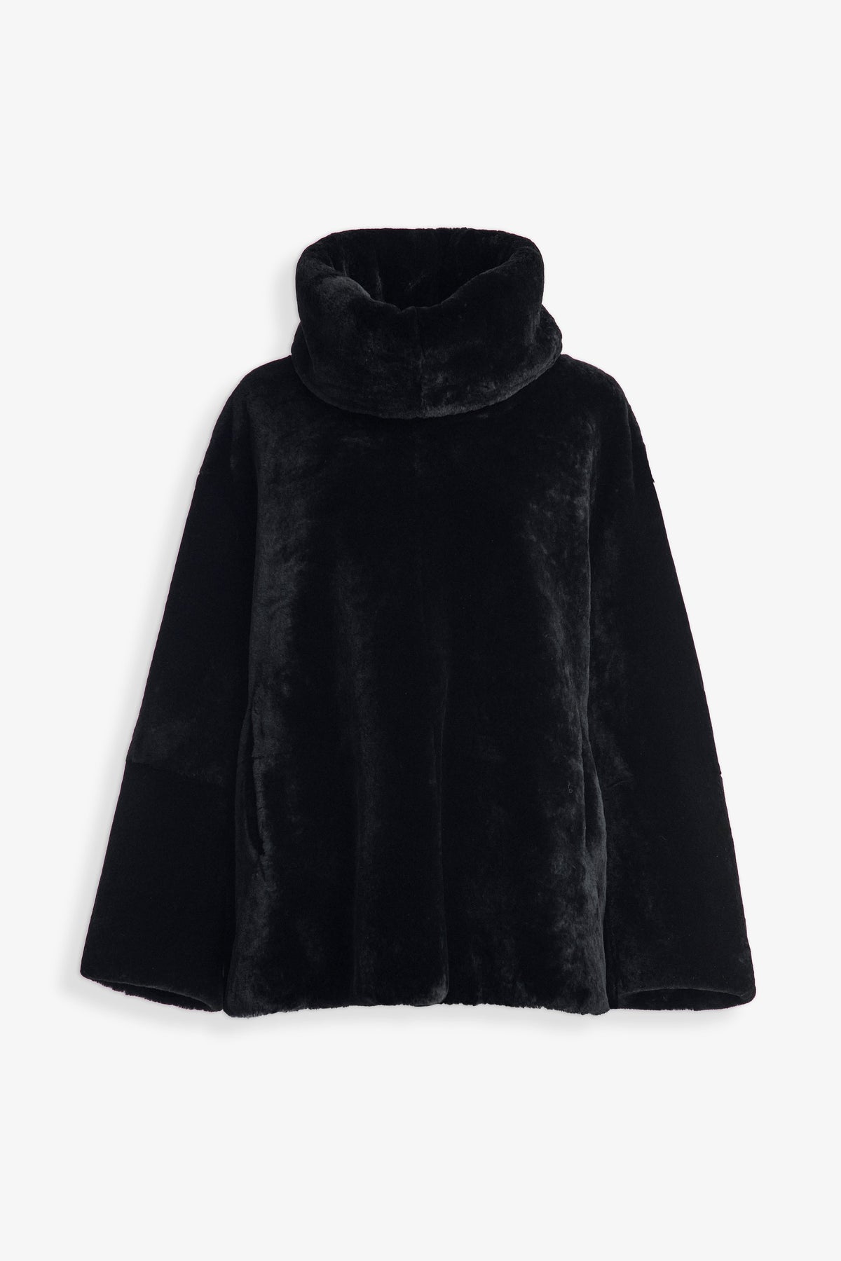 NOUR HAMMOUR Lodge Shearling Pullover - Noir Size XS/S