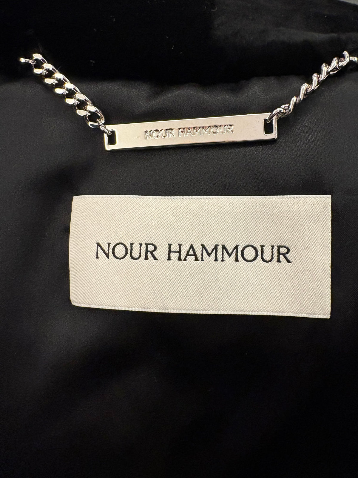 NOUR HAMMOUR Lodge Shearling Pullover - Noir Size XS/S