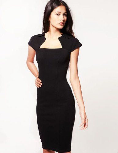 ROLAND MOURET Black Wool Dress Size Fr 40