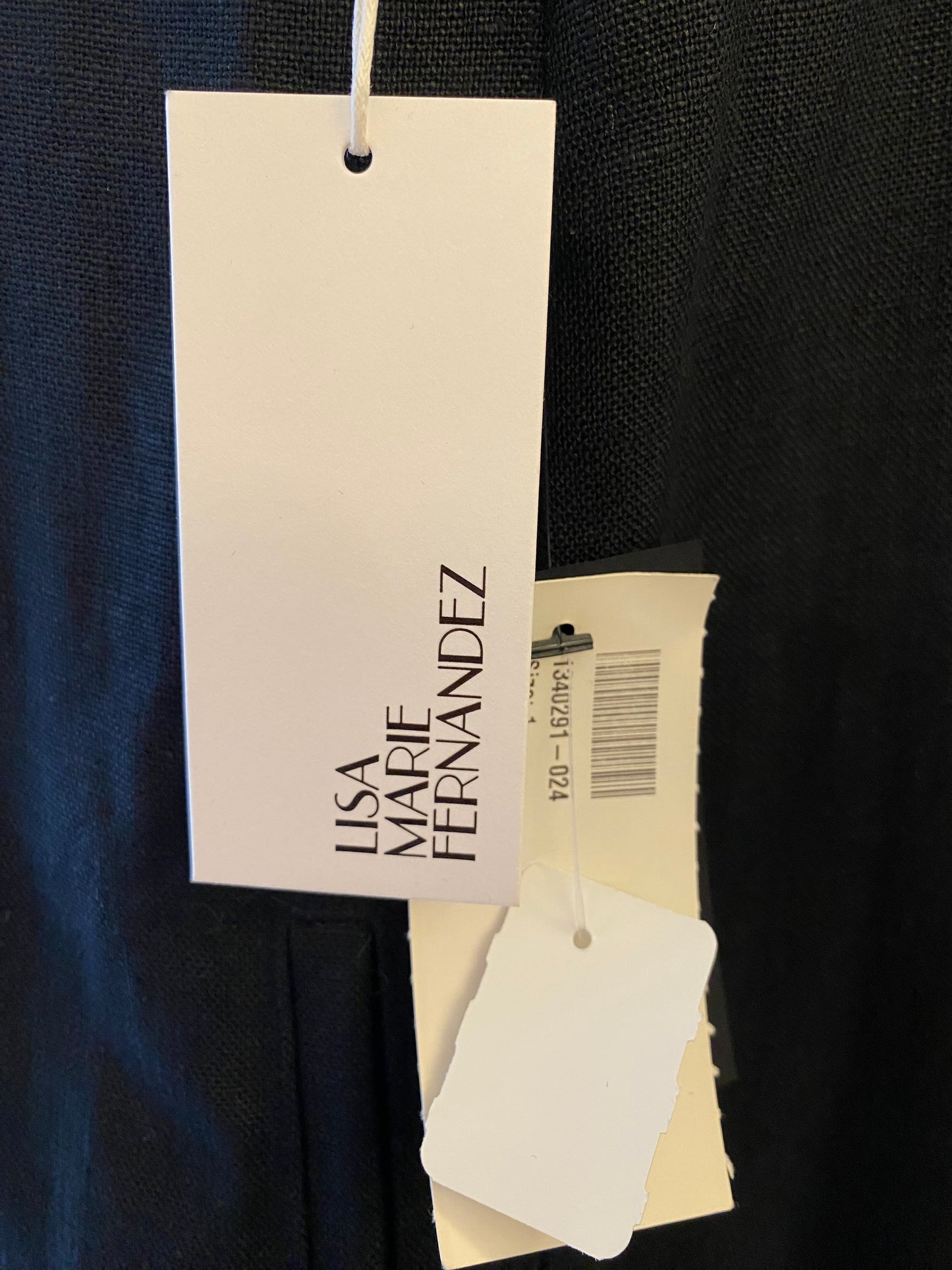 LISA MARIE FERNANDEZ Linen Black Dress Size 1/S