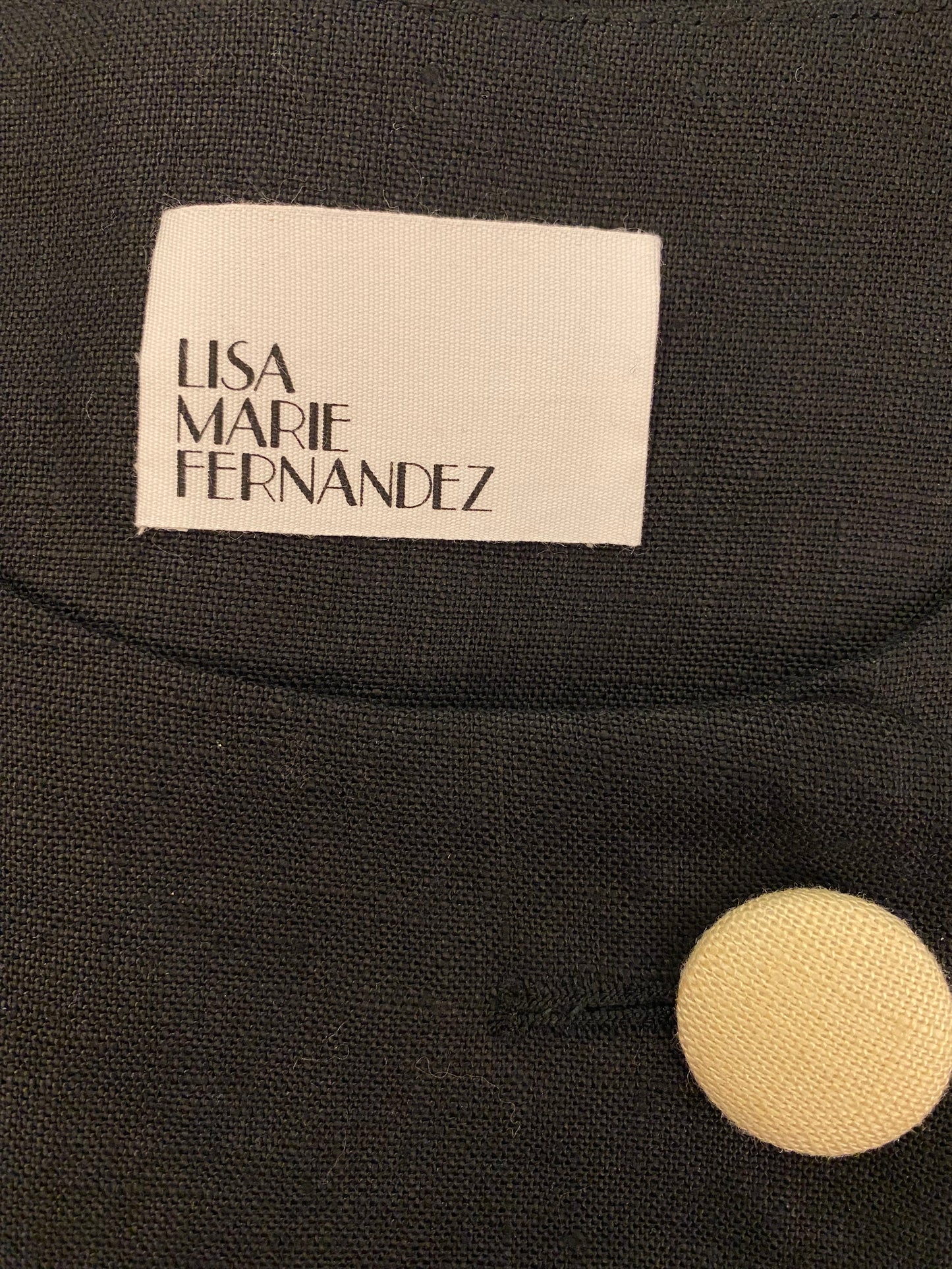 LISA MARIE FERNANDEZ Linen Black Dress Size 1/S