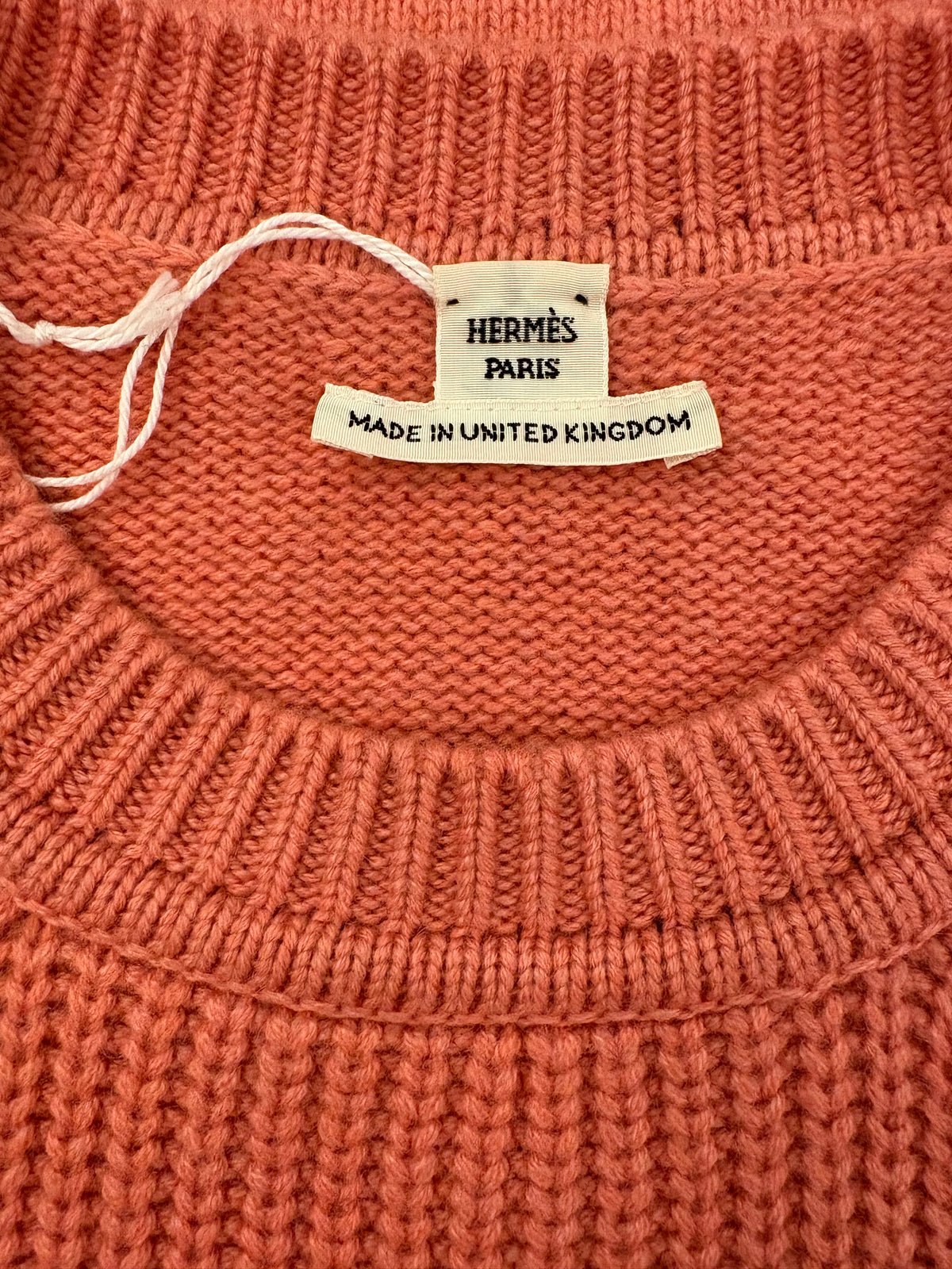 HERMÈS Rib-Knit Cashmere Crewneck Sweater Size 34