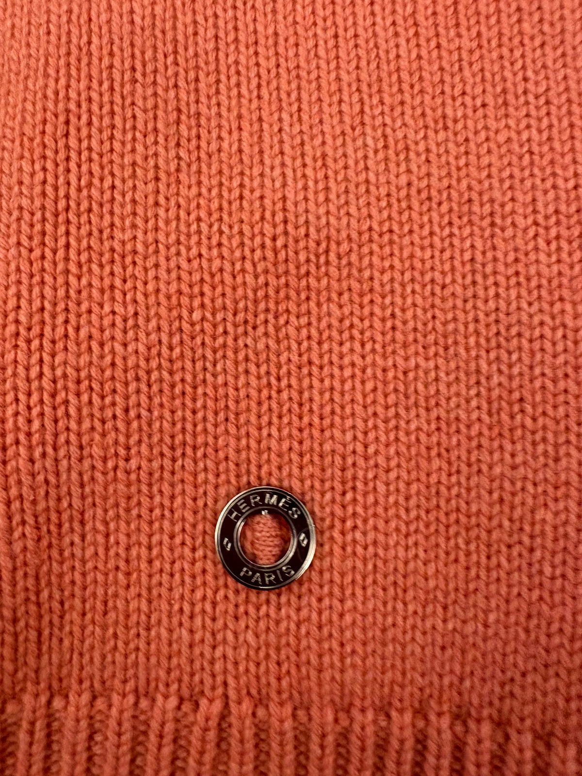 HERMÈS Rib-Knit Cashmere Crewneck Sweater Size 34